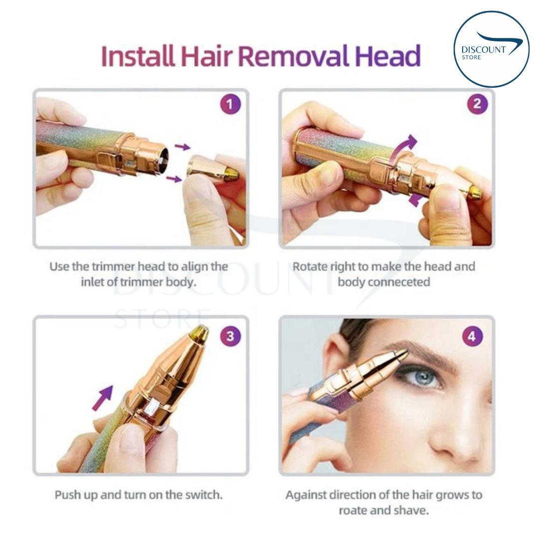 2 In 1 Rechargeable Flawless Eyebrow & Facial Hair Remover