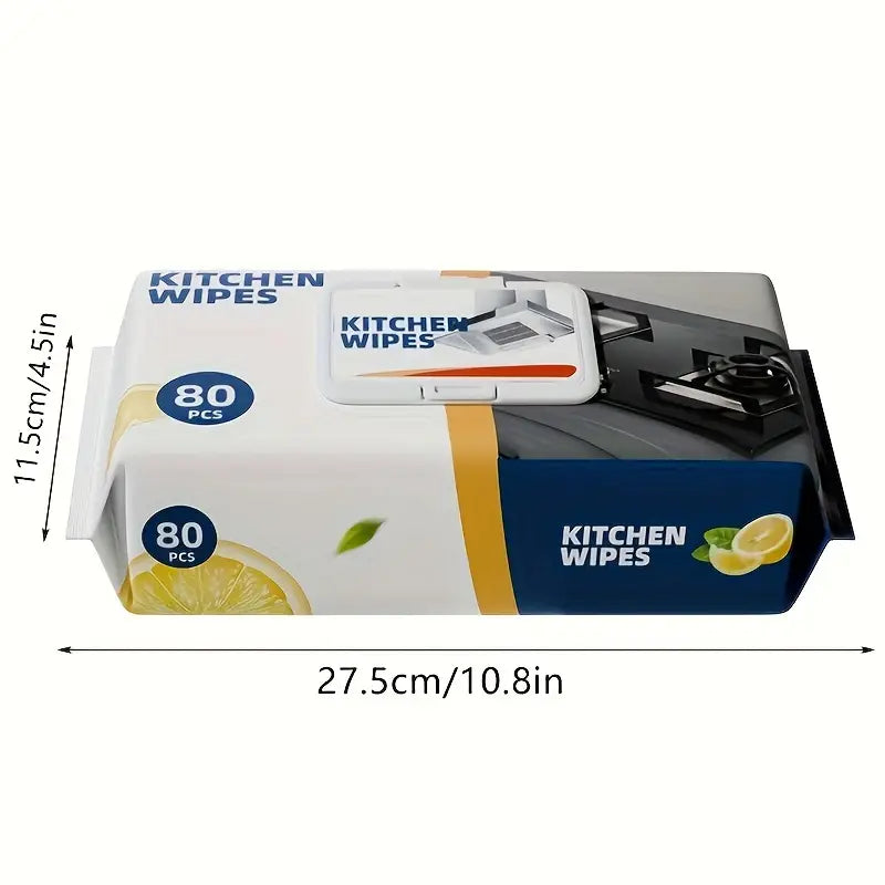 80 pcs heavy-duty kitchen wipes for cleaning and wiping surfaces