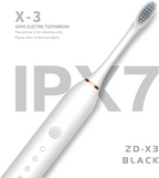 lectric USB rechargeable ultrasonic toothbrush with 4 heads, 6 modes, waterproof