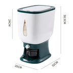 10kg Rice Dispenser and Cereal Storage Box with Automatic Measuring Function