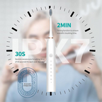 lectric USB rechargeable ultrasonic toothbrush with 4 heads, 6 modes, waterproof
