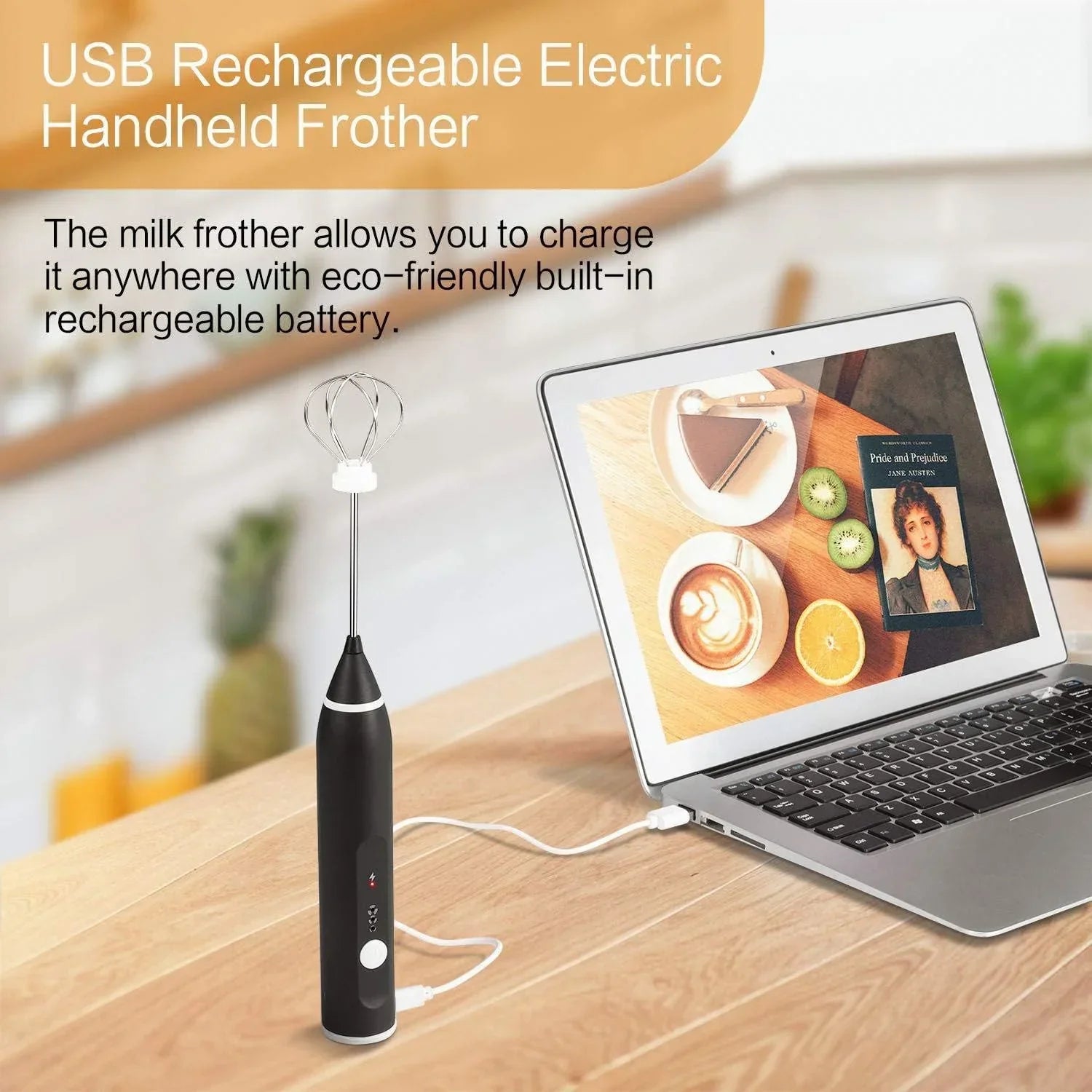 Electric Rechargeable Coffee Beater