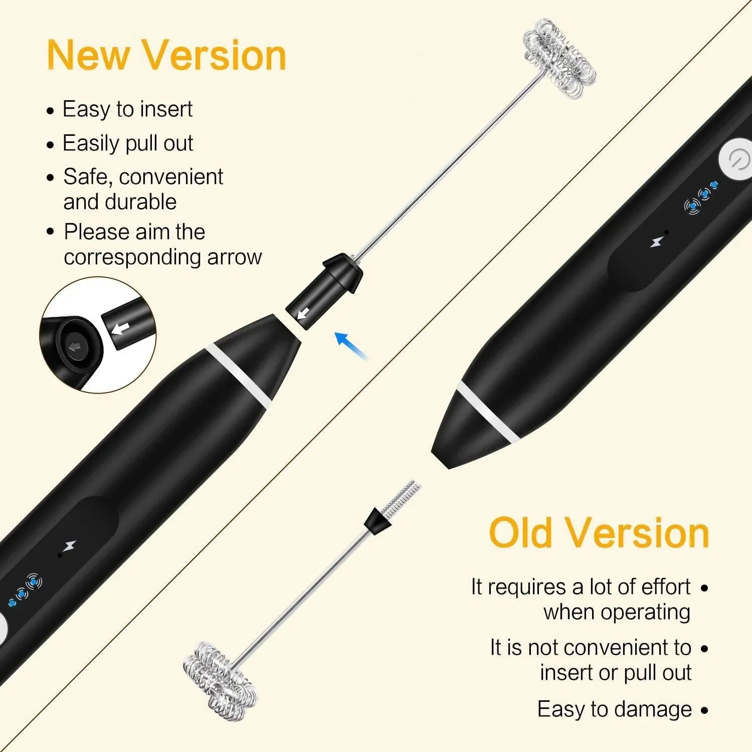 Electric Rechargeable Coffee Beater