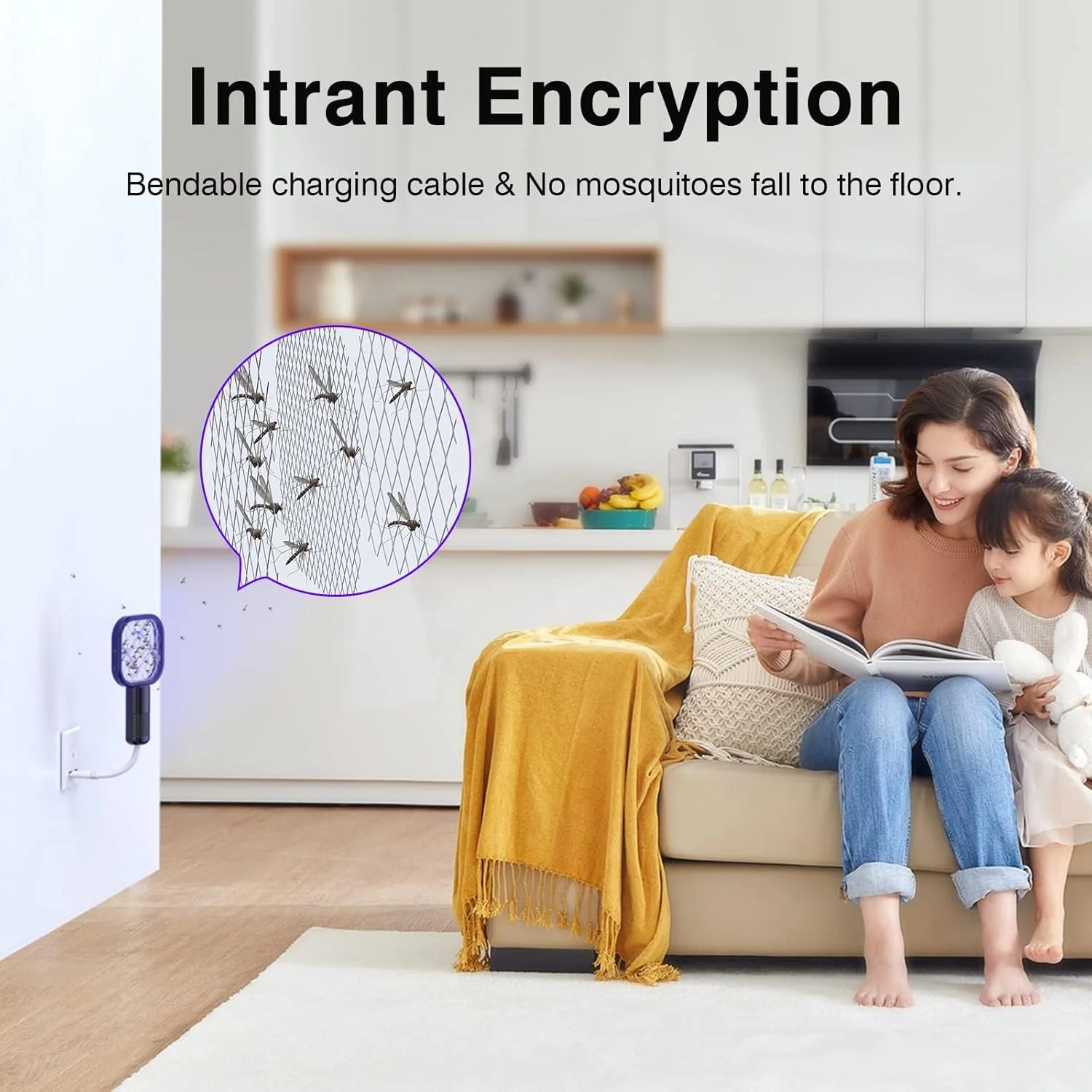 USB Electric Mosquito Killer Racket Lamp | Silent & Safe Insect Killer Light