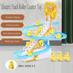 aby happy duck track set with light, music, climbing slide toy