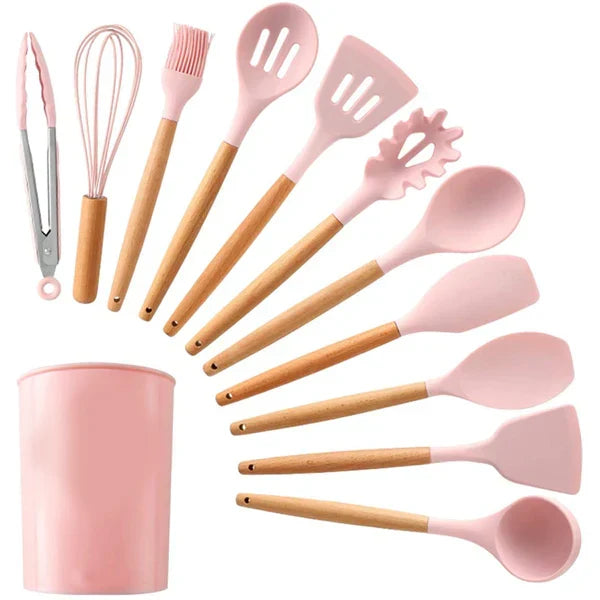 12-Pcs Silicone Kitchen Utensil Set