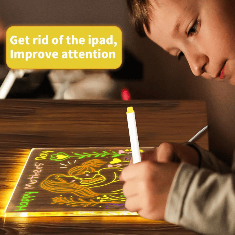 MagicGlow™ Glowing LED Drawing Board (Allow to open)