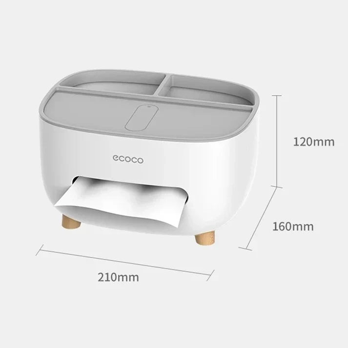 Ecoco Tissue Box With Multifunctional Holder
