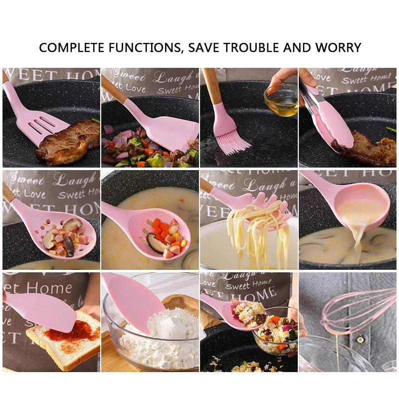12-Pcs Silicone Kitchen Utensil Set