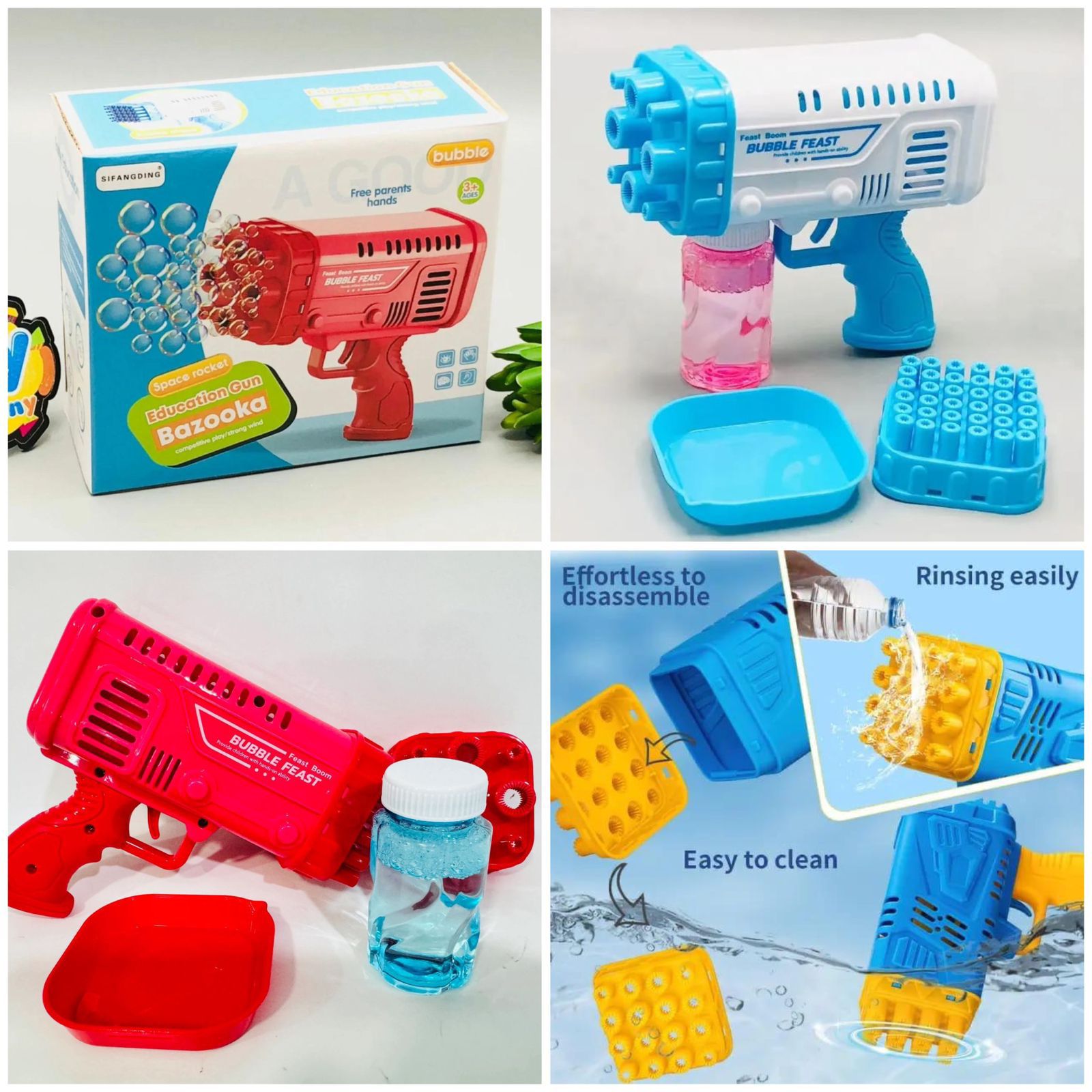 Mini Bazooka Bubble Gun Machine 36 Holes