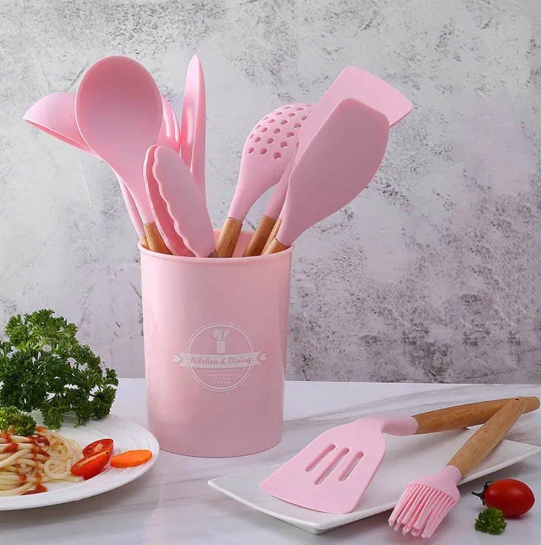 12-Pcs Silicone Kitchen Utensil Set