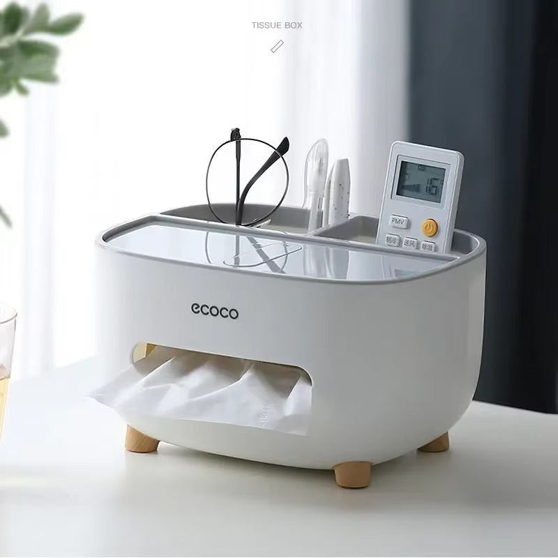 Ecoco Tissue Box With Multifunctional Holder