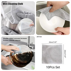 Steel wire cloth, double-sided mesh, strong, durable, easy-clean dishwashing cloth