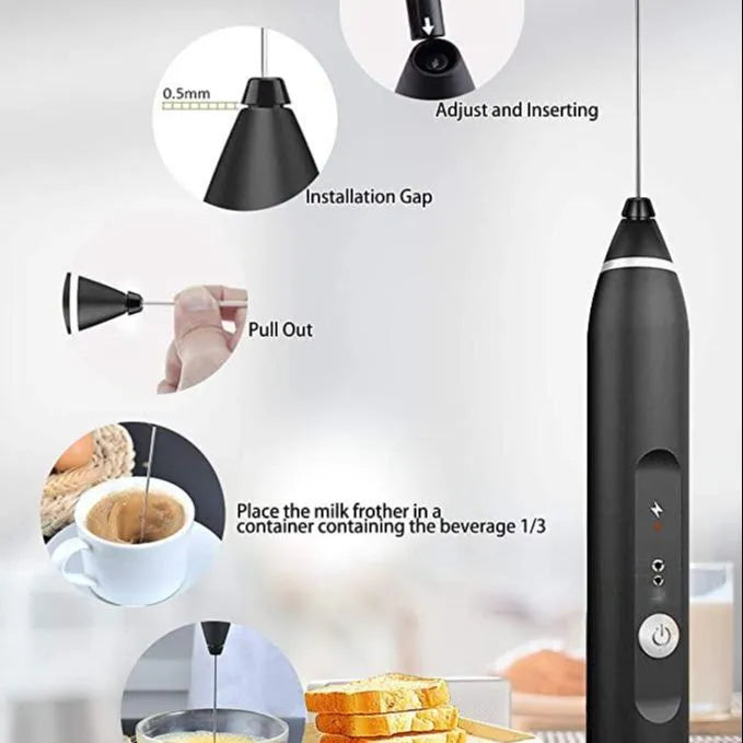 Electric Rechargeable Coffee Beater