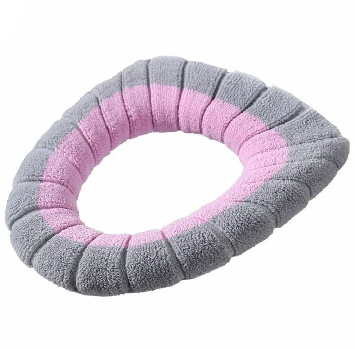 Warm toilet seat cover mat, thick, soft, washable bathroom cushion