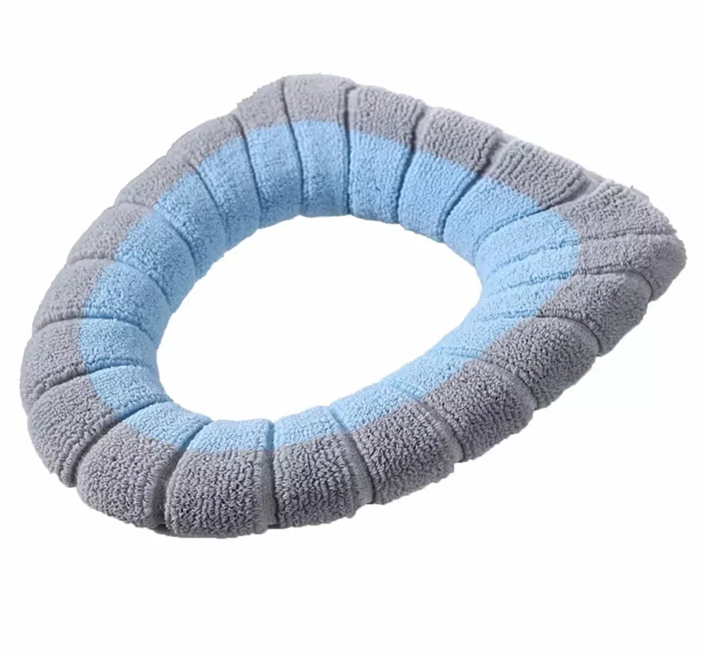 Warm toilet seat cover mat, thick, soft, washable bathroom cushion