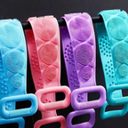 Silicone back scrubbing belt and towel, body sponge for skincare