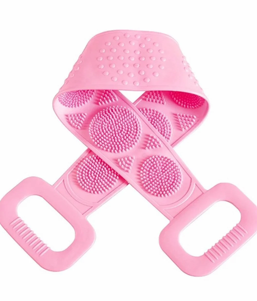 Silicone back scrubbing belt and towel, body sponge for skincare