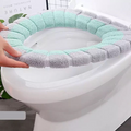 Warm toilet seat cover mat, thick, soft, washable bathroom cushion